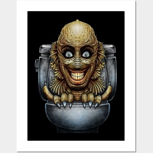 Horror toilet Monster #42 Posters and Art